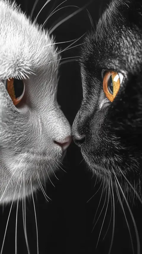 Minimalist Cats in Fuzzy Form