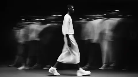 Fashion Model in Motion