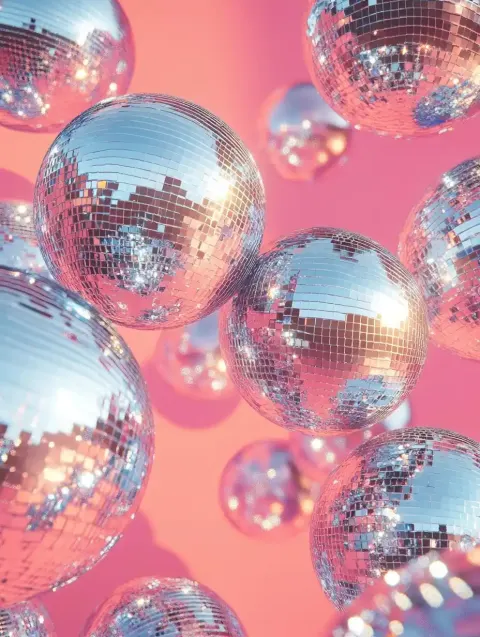 Disco Balls Pattern Illustration