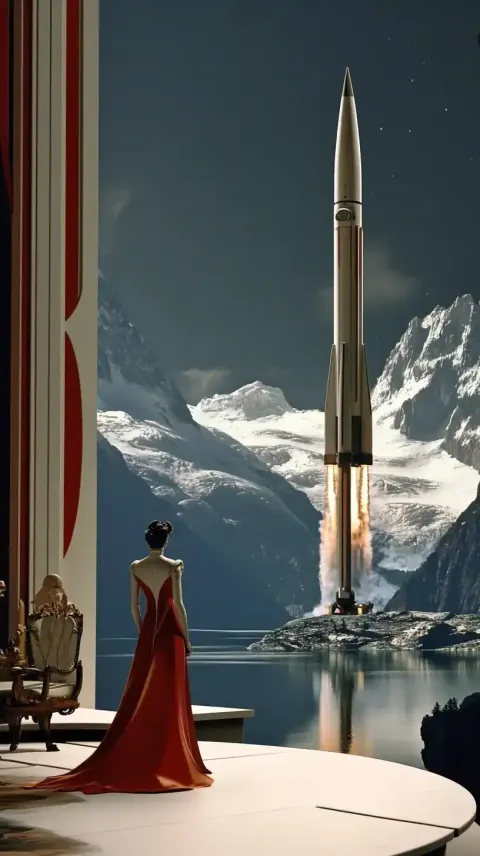 Neo-Roman Terrace with Rocket