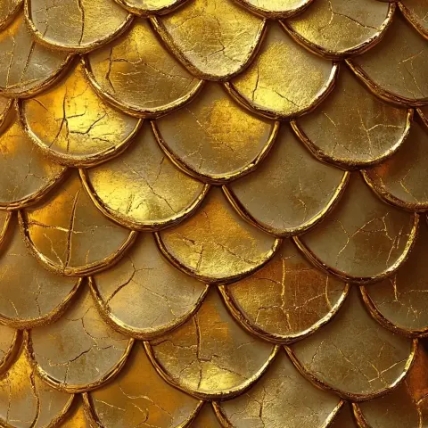Golden Dragon Scale Pattern