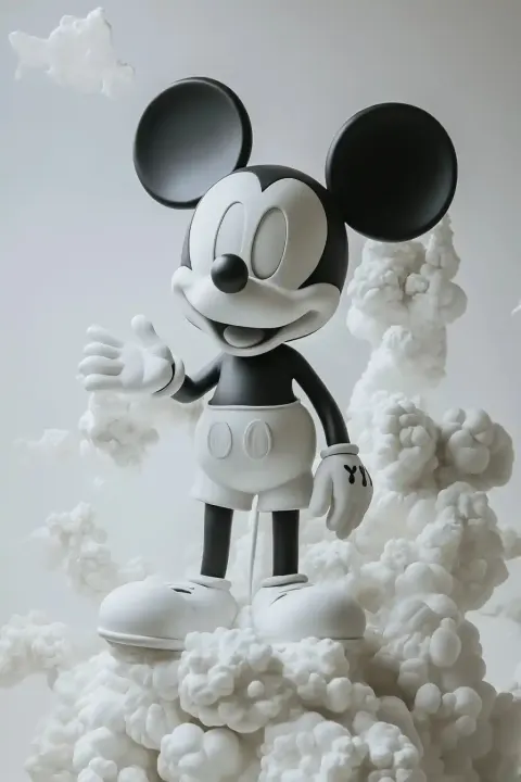 Matte Kaws Mickey Sculpture