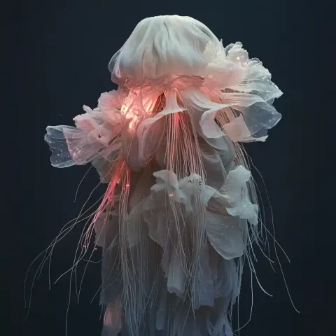 Translucent Jellyfish Figure