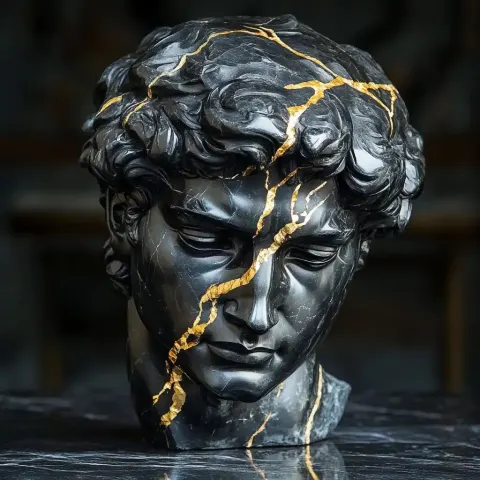 David in Black Marble