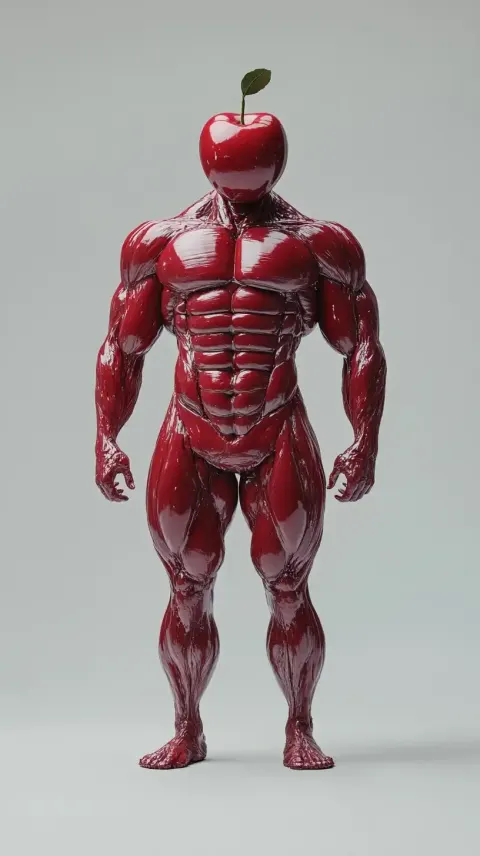 Surreal Human-Apple Hybrid