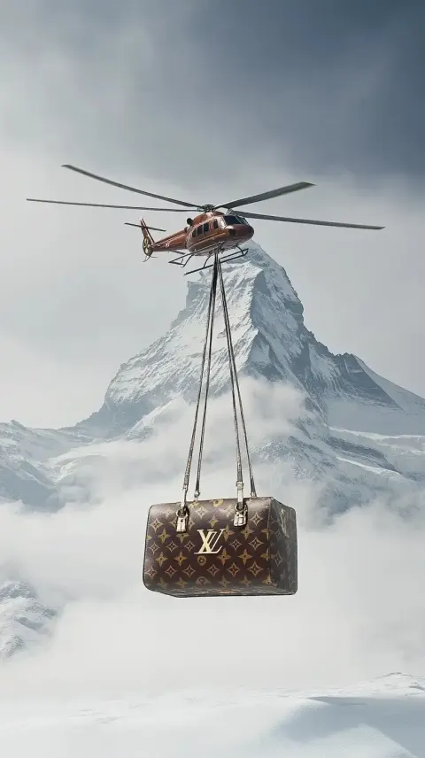 Helicopter with Louis Vuitton
