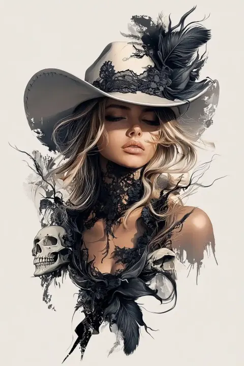BIPOC Model in High-Fashion Hat