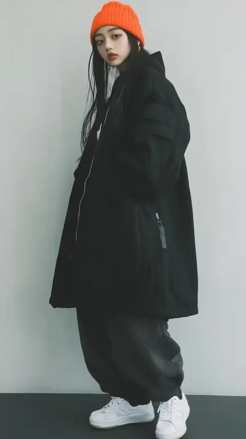 Streetwear Woman in Polaroid