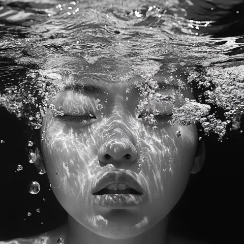 Opaque Underwater Woman Portrait