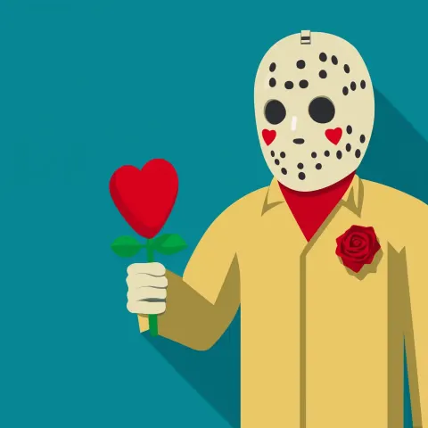 Jason Voorhees in Love Flat Color