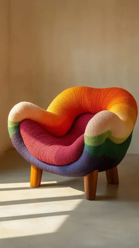 Colorful Curved Sofa Photography