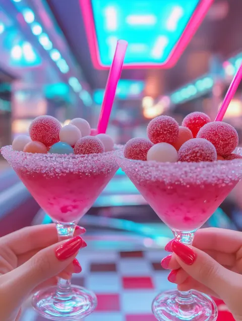 Vibrant Dessert Martini Photograph