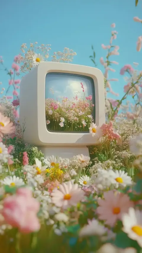 Kawaii Flowers from Computer