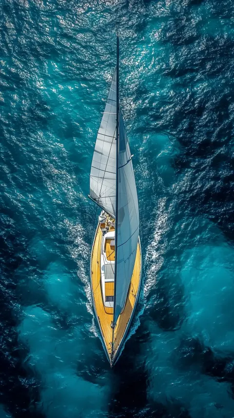 Regatta Yacht Aerial View
