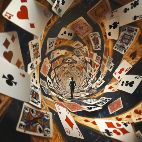 Playing Cards Swirl Illustration