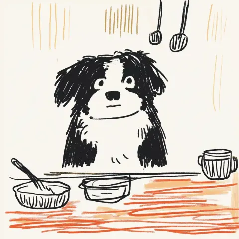 Depressed Australian Shepherd Chef