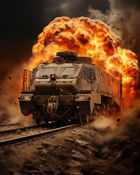 Iron Tank Firing on Battlefield 4K Action Photo