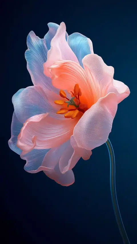 3D Glass Tulips Design