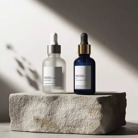 Realistic Skincare Serum Display