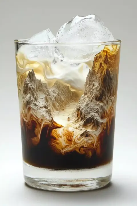 Fluid Landscape in Coffee