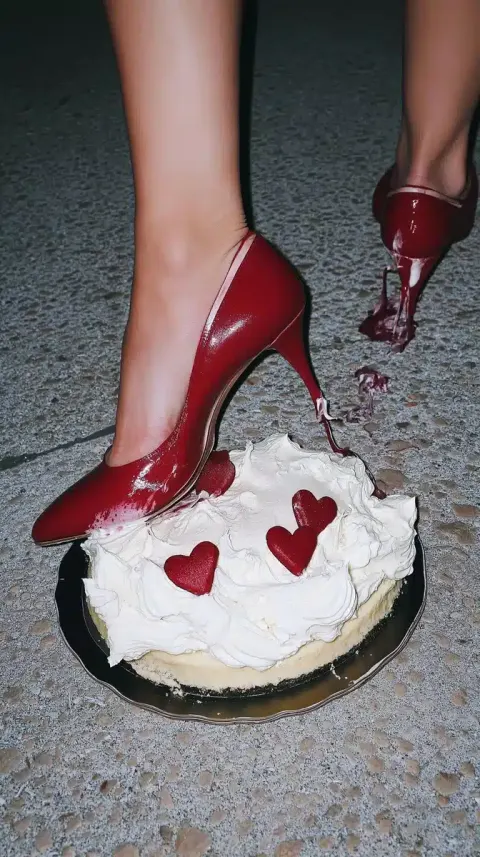 Crushed Pink Cake Photography