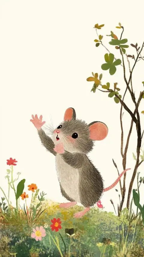 Minimalist Mouse Dance Meadow