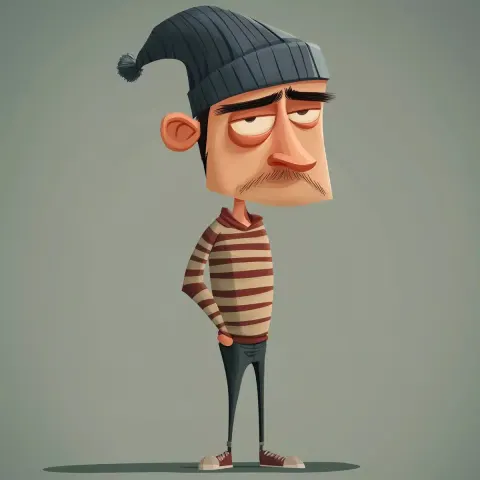 Cartoon Thief Character Design