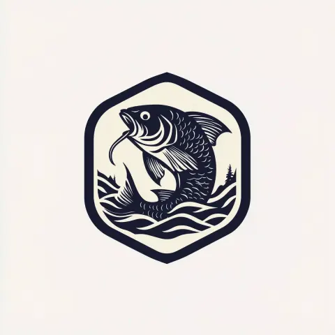 Common Carp Hooked Emblem