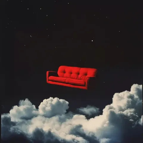 Sofa Above Night Clouds