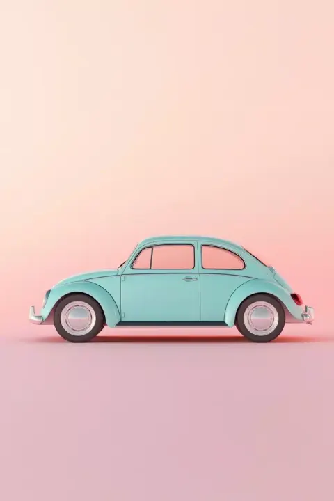 Minimalist Classic Car Render
