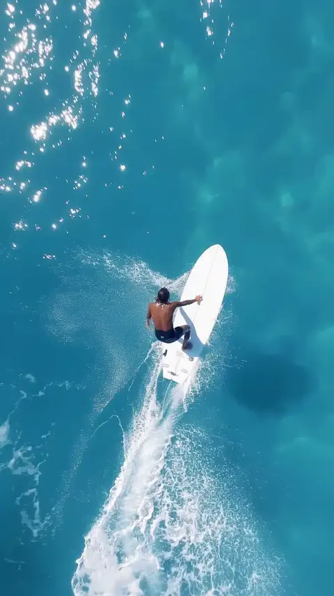 Aerial Surfing Ocean View