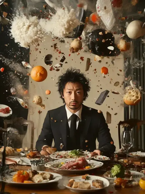 Floating Dinner Table Scene