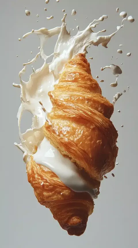 Surreal Milk Croissant Design