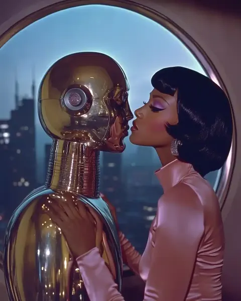 Retro-Futuristic Model and Robot