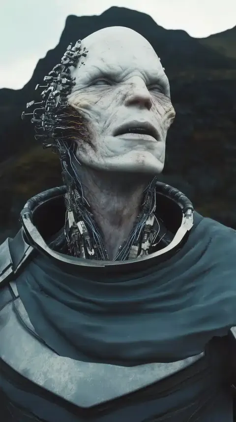 Hyper-Realistic Alien Cyborg