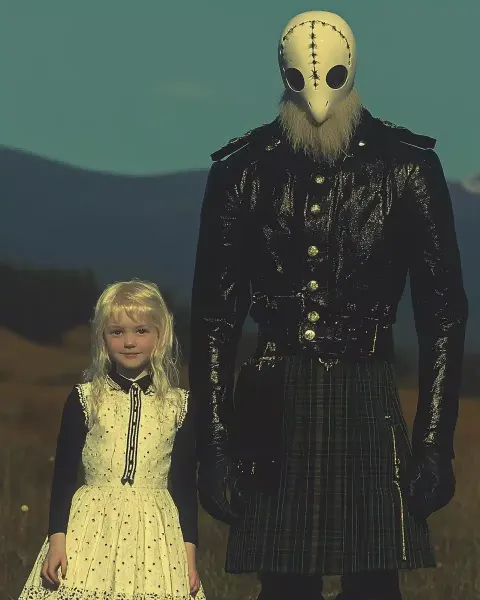 Whimsical Owl and Girl