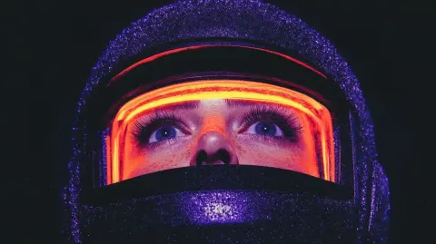 Futuristic Headset Close-Up