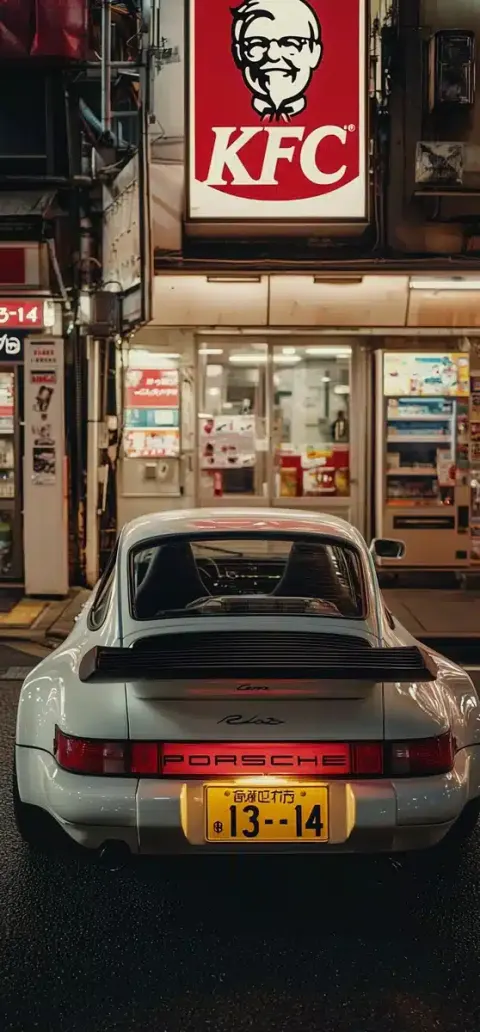 Metallic Porsche at KFC