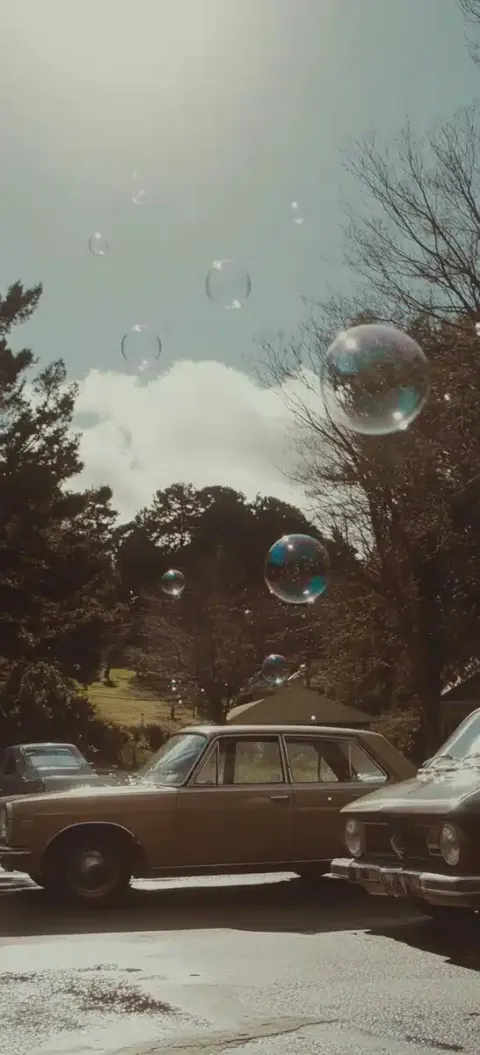 Wes Anderson Bubbles Over Street