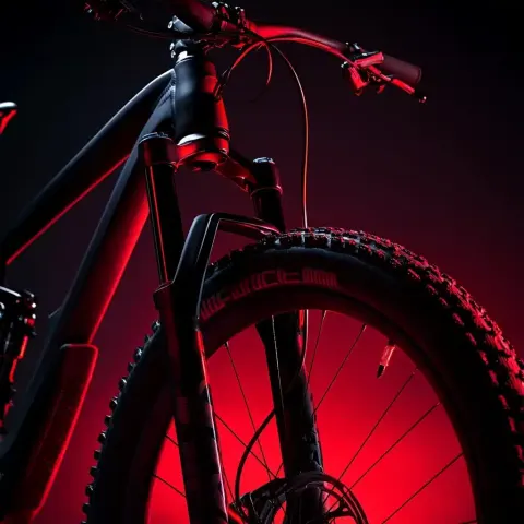 Dramatic Mountain Bike Close-Up