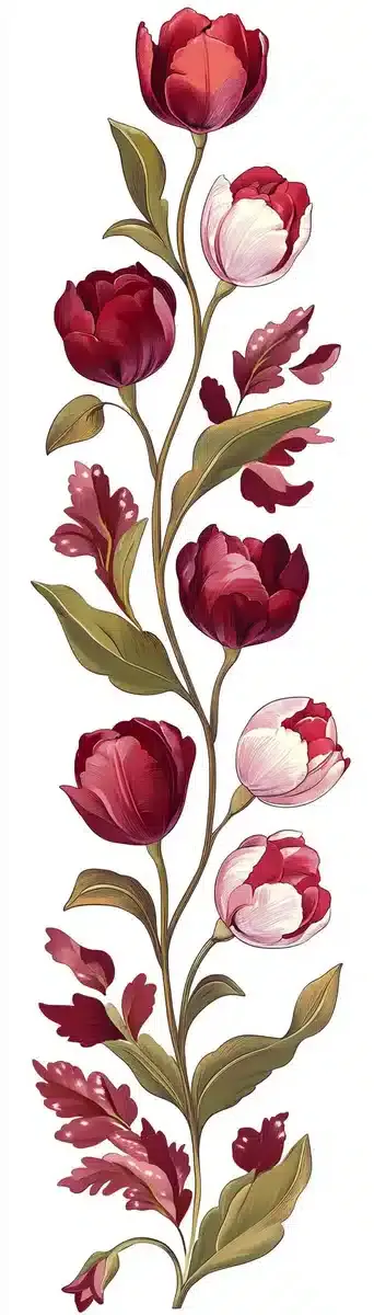 Morris-Style Tulip Border