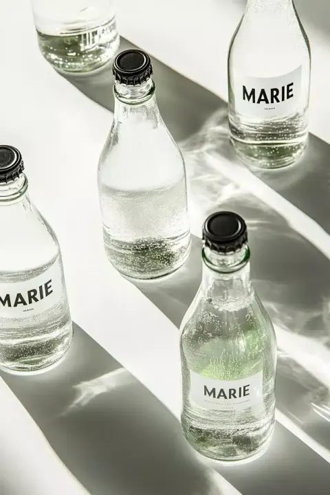 Hyper-Realistic Sparkling Water