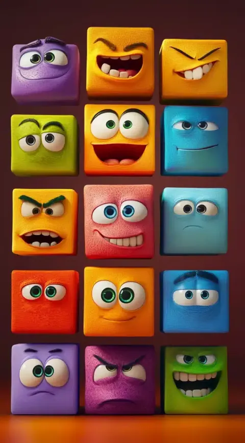 Pixar Cube Faces Poster