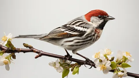 Chestnut-Sided Warbler Ultra Sharp Minimalist Photo