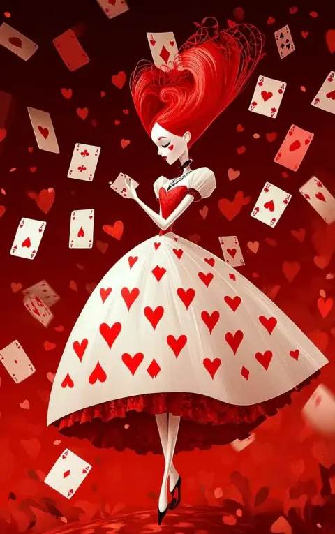 Queen of Hearts Vector Poster