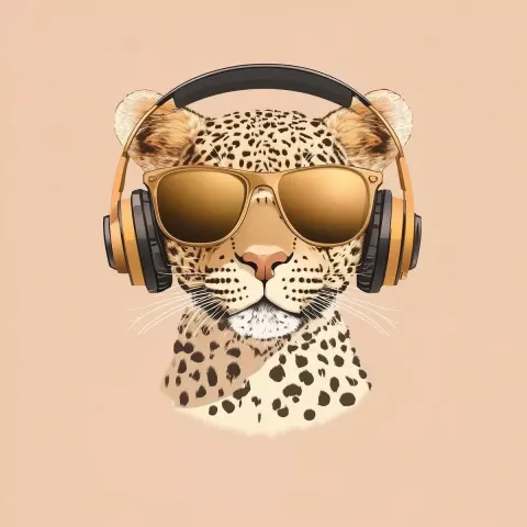 Leopard in Sunglasses Vector
