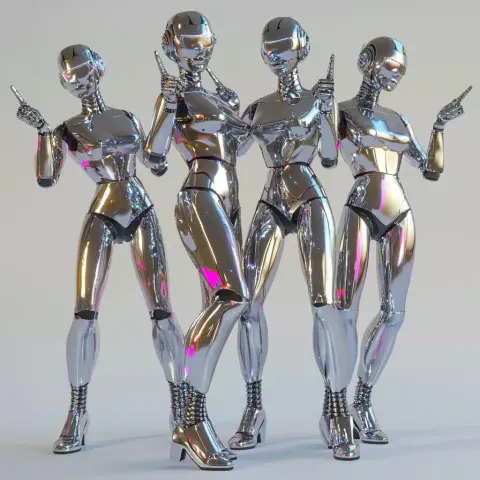 Retro-Futuristic Robots Dance