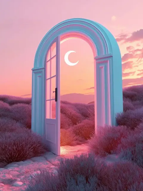 Surreal Minimalist Dreamscape Render