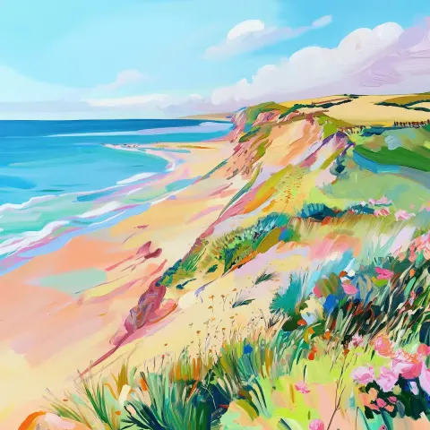 Dunwich Beach Landscape Painting