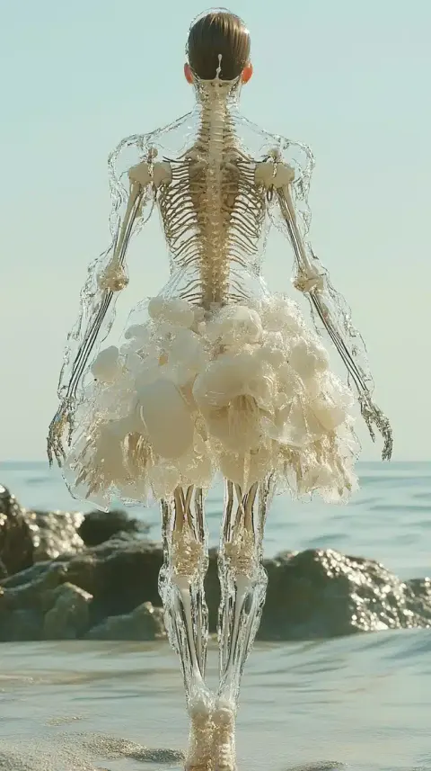 Cyborg Dress with Transparency
